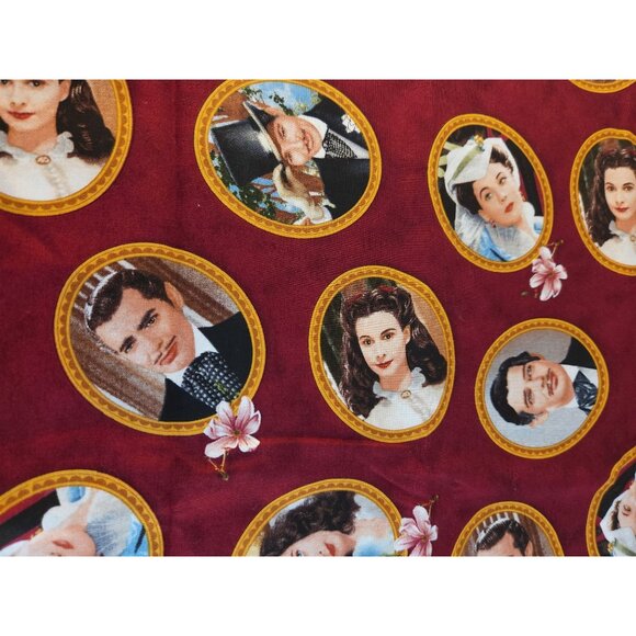 Gone With The Wind Cotton Fabric 1 Yard Scarlett Rhett Ashley Melanie Quilting M - Picture 3 of 11